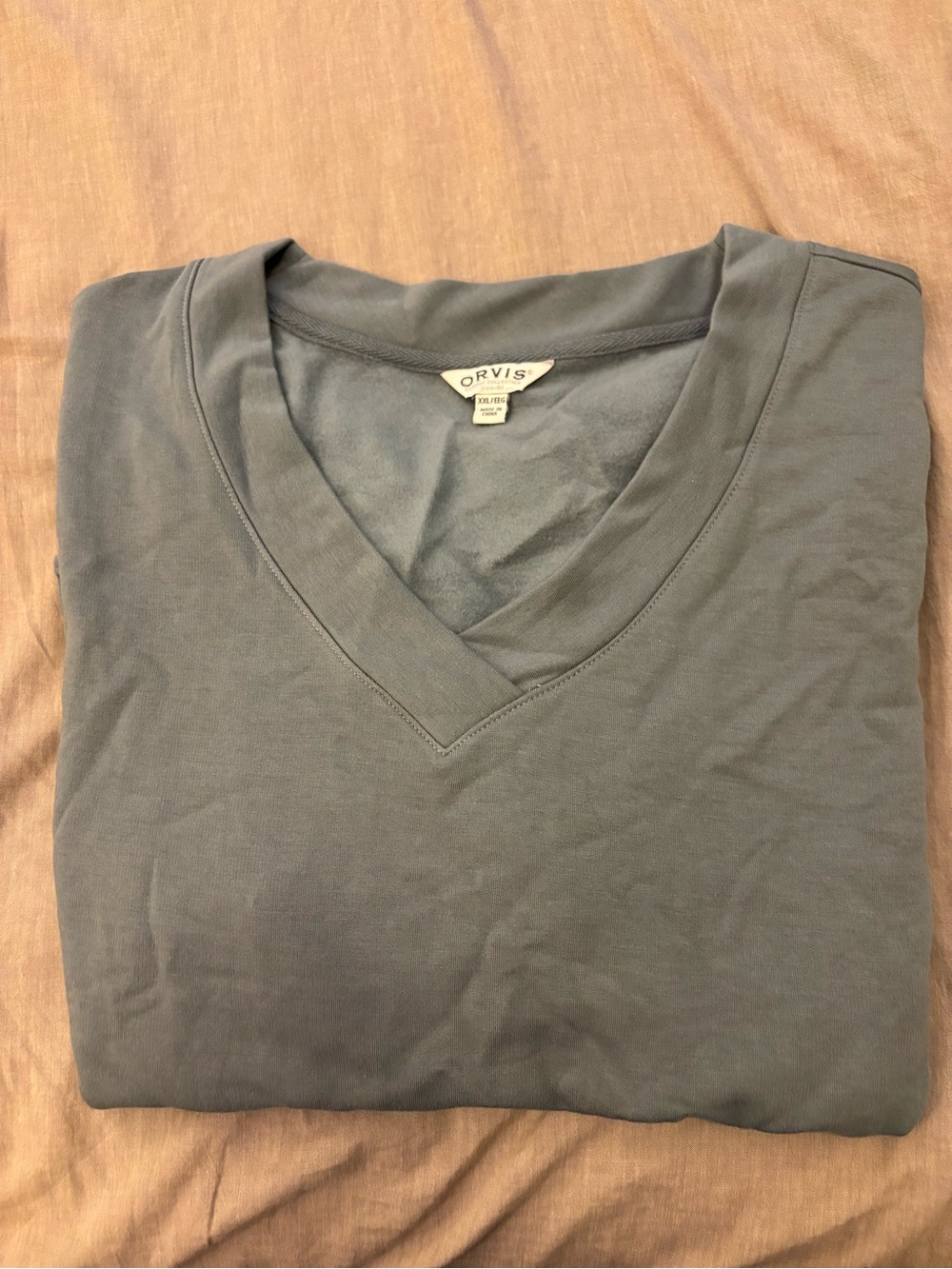 Orvis Women’s V-Neck Sweatshirt - Slate Gray/Green